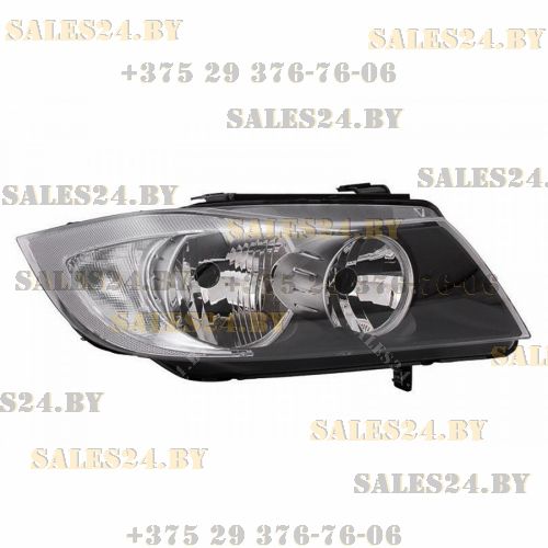 Фара передняя правая с электрокорректором темная VALEO TYPE BMW 3 E90 2005-2008 | DEPO / Тайвань