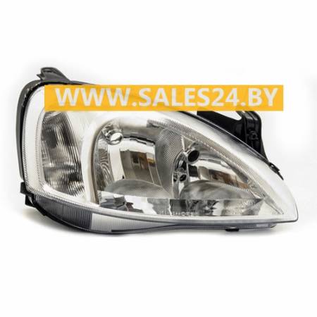 Фара передняя электрическая без электрокорректора рифленый поворотник Valeo TYPE правая OPEL CORSA C 2000-2003 | TYC / Тайвань