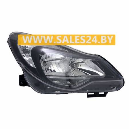 Фара передняя с электрокорректором черный отражатель H7/H1 правая OPEL CORSA D 2010-2014 | TYC / Тайвань
