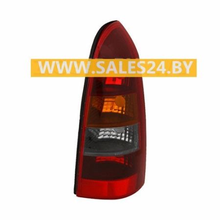 Фонарь задний темный с желтым поворотом правый (УНИВЕРСАЛ) OPEL ASTRA G 1998-2004 | TYC / Тайвань