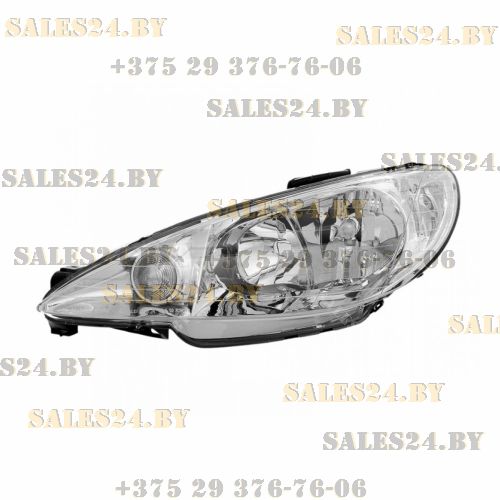 Фара передняя левая с электрокорректором (S16) PEUGEOT 206 1998-2003 | DEPO / Тайвань