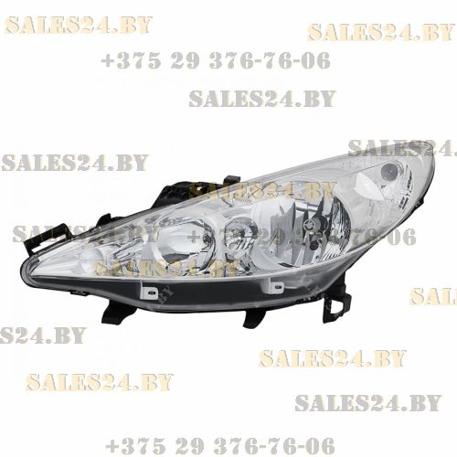 Фара передняя левая с электрокорректором PEUGEOT 207 2006-2012 | DEPO / Тайвань