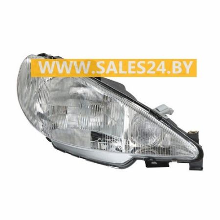 Фара передняя электрорегулировка H4/PY21W/W5W правая PEUGEOT 206 1998-2003 | DJ-AUTO / Тайвань