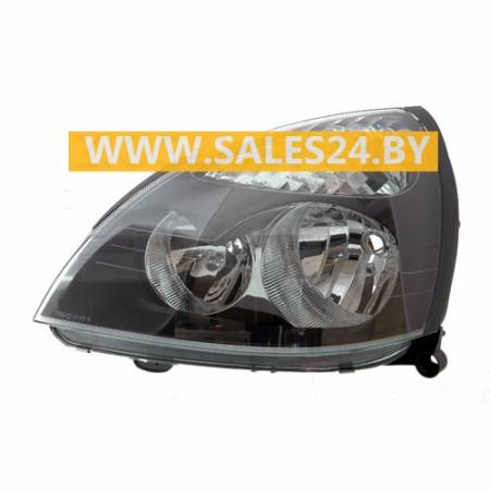 Фара передняя электрорегулировка черный отражатель левая RENAULT CLIO 2001-2005 | TYC / Тайвань