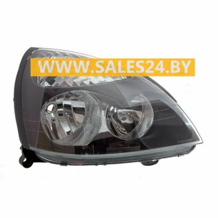Фара передняя электрорегулировка черный отражатель правая RENAULT CLIO 2001-2005 | TYC / Тайвань