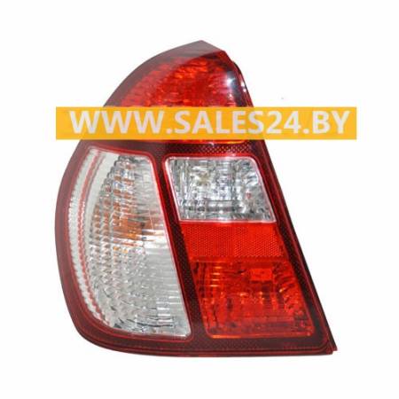 Фонарь задний красно-белый левый (СЕДАН) RENAULT SYMBOL 1998-2001 | TYC / Тайвань