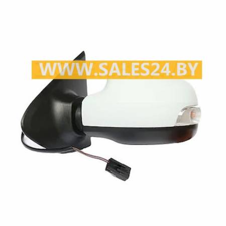 Зеркало механическое с повторителем грунтованное левое RENAULT SANDERO 2013-2017 / RENAULT LOGAN 2013-2017 | AVG / Чехия - Тайвань - Китай