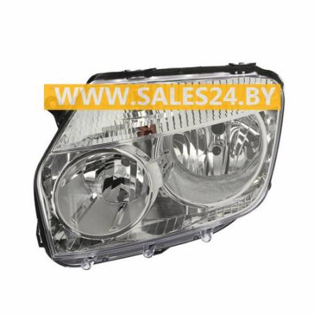 Фара передняя электрорегулировка хромированный отражатель левая RENAULT DUSTER 2010-2015 | DEPO / Тайвань