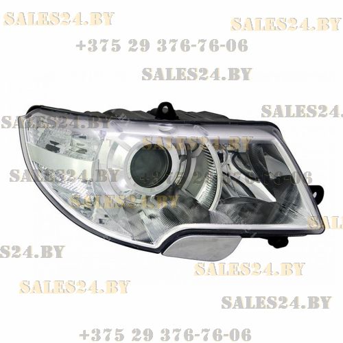 Фара передняя правая с электрокорректором внутри хромированная SKODA SUPERB 2008-2013 | DEPO / Тайвань