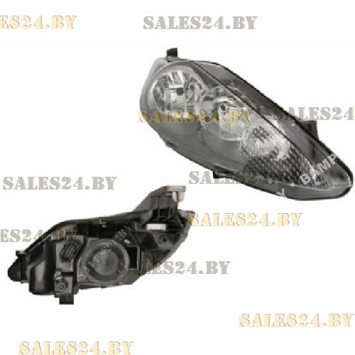 Фара электрорегулирока+корректор черный отражатель 08- правая AVG FORD FIESTA 2008-2012 | AVG / Чехия — Тайвань — Китай