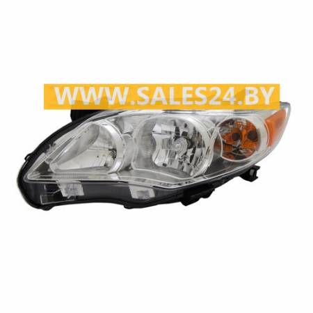 Фара передняя механическая регулировка светлый отражатель левая (США) TOYOTA COROLLA E140 / E14 2010-2013 | TYC / Тайвань