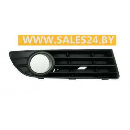 Решетка бампера переднего с отв. под противотуманку правая VW POLO 2005-2009 | AVG / Чехия - Тайвань - Китай
