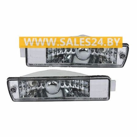 Указатель поворота кристал светлый в бампер левый + правый 2 шт VW GOLF 2 / JETTA 2 1988-1991 | DEPO / Тайвань