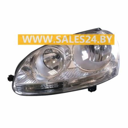 Фара передняя левая под электрокорректор (хромированная) VW GOLF 5 2003-2008 | TYC / Тайвань