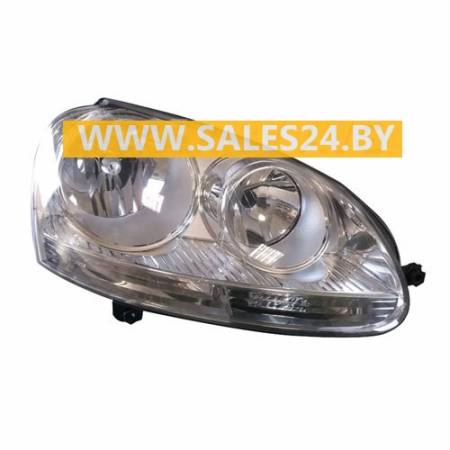 Фара передняя правая под электрокорректор (хромированная) VW GOLF 5 2003-2008 | TYC / Тайвань