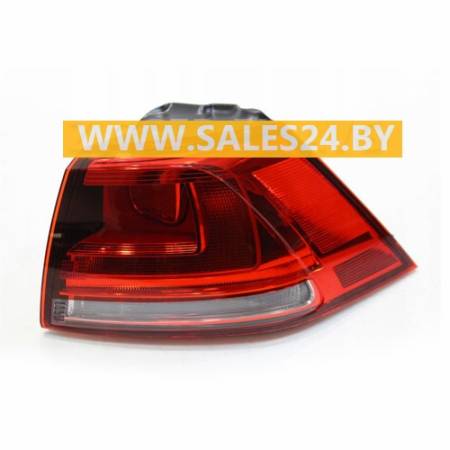 Фонарь задний наружный правый (тонированный) (ХЭТЧБЭК) VW GOLF 7 2012-2017 | TYC / Тайвань