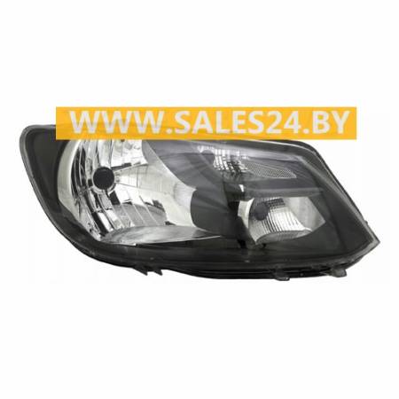 Фара передняя электрическая правая хромированный обод H4 VW TOURAN 2010-2014 / VW CADDY 2010-2015 | TYC / Тайвань