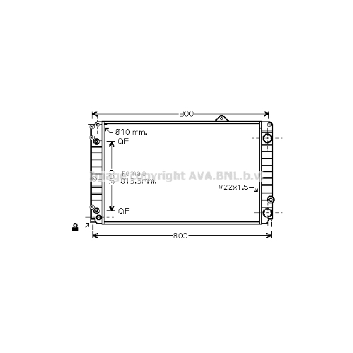 Радиатор охл. ДВС AUDI A8 (3.7-4.2 40V 10/98-10/02) P720*440*43 (A.KL+)