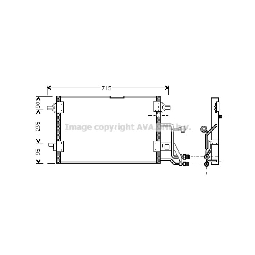 Радиатор кондиционера AUDI A4 ( ALL 95-97) P565*420*25