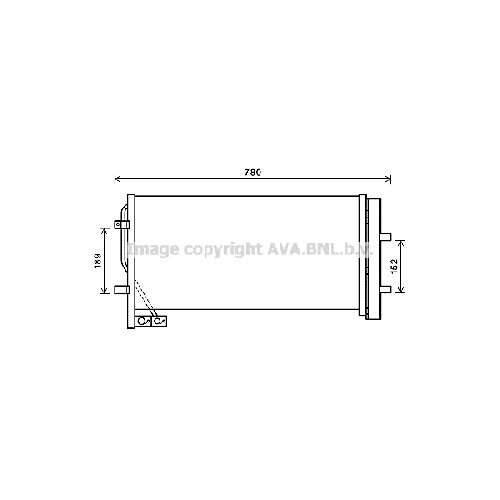 Радиатор кондиционера AUDI Q3 ( ALL 06/11-) P638*320*16 (M/A)