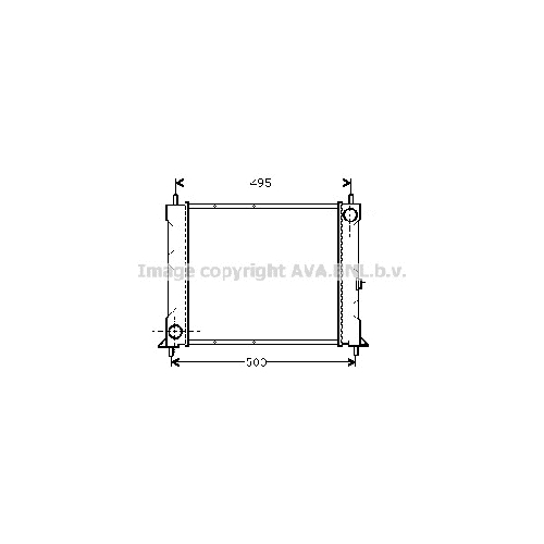 Радиатор охл. ДВС ROVER 214-414 (1.4i-16V 89-95) P430*400*22 (M.KL-)