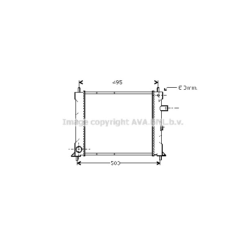 Радиатор охл. ДВС ROVER 214-417 (1.4i-16V 89-95) P430*400*22 (M.KL-)