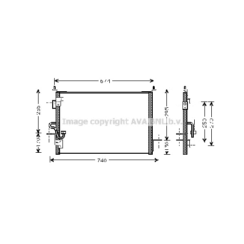 Радиатор кондиционера LAND ROVER DISCOVERY ( All 09/89-) P620*408*20 (M/A)
