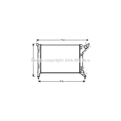 Радиатор охл. ДВС MINI COOPER (1.4-1.6i 02/02-01/09) P540*357*22 (M/A.KL-)
