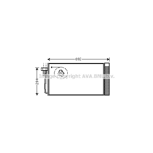 Радиатор кондиционера BMW 7 (2.5D-4.0D E60, E61, E65 06/02-) P608*382*16 (M/A)