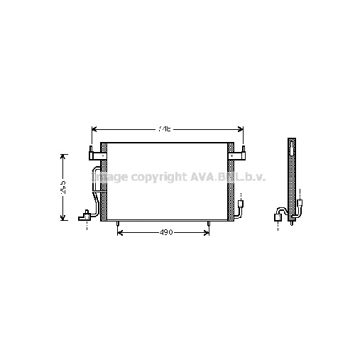Радиатор кондиционера CITROEN BERLINGO ( Diezel 07/96-) P625*340*20 (M)