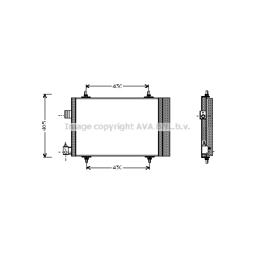 Радиатор кондиционера CITROEN XSARA (1.4-2.0i,1.9D,2.0Hdi 99-) P520*362*16 (M/A)