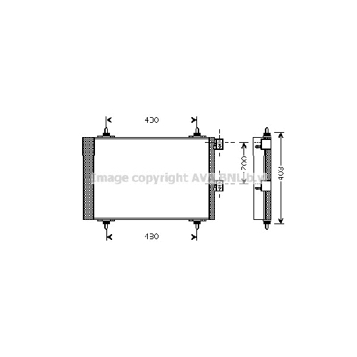 Радиатор кондиционера CITROEN BERLINGO (1.6Hdi 11/03-) P520*361*16 (M)