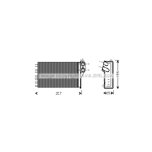 Радиатор печки CITROEN C2 ( ALL 02/02- ) P250*138*42