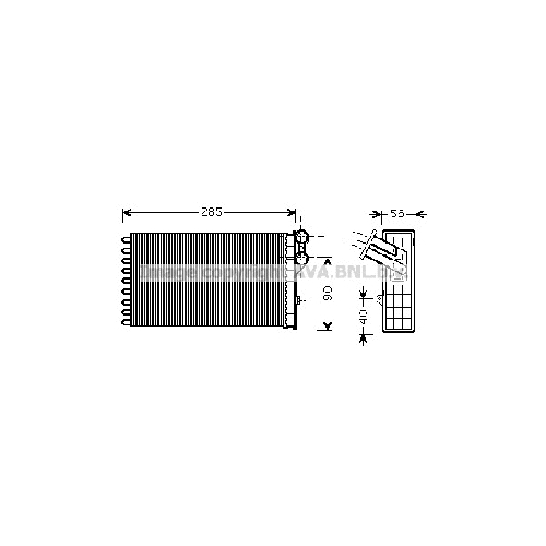 Радиатор печки CITROEN C4 ( ALL 11/04- ) P245*134*42