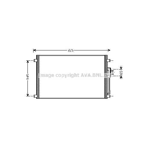 Радиатор кондиционера CHRYSLER VOYAGER (Benzine 04/01-) P727*440*27 (M/A)