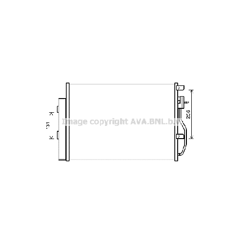 Радиатор кондиционера CHEVROLET AVEO (1.2-1.4i 2011-) P566*392*17