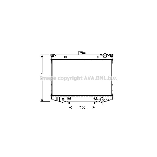 Радиатор охл. ДВС NISSAN TERRANO (2.4, 3.0 87-93) P648*430*32 (A)
