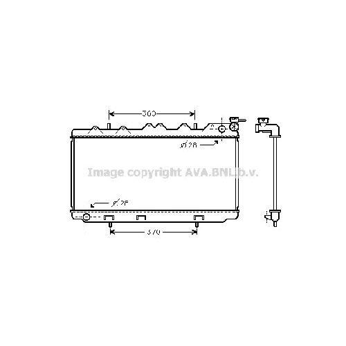 Радиатор охл. ДВС NISSAN ALMERA (1.4-1.6 90-) P648*320*16 (M.KL+/-) 2 Радиатор охл. ДВС NISSAN ALMERA (1.4-1.6 90-) P648*320*16 (M.KL+/-) 1