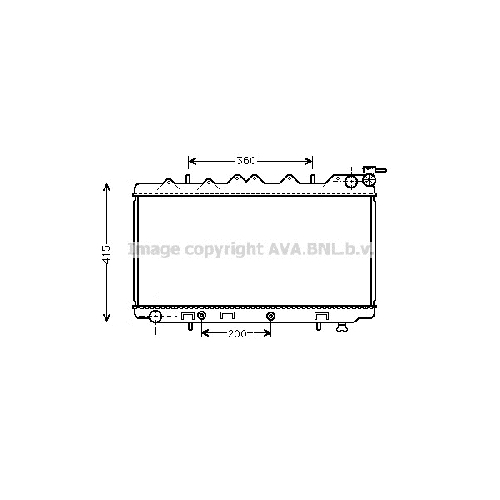 Радиатор охл. ДВС NISSAN PRIMERA (1.6-2.0 90-) P648*340*16 (A.KL+/-)