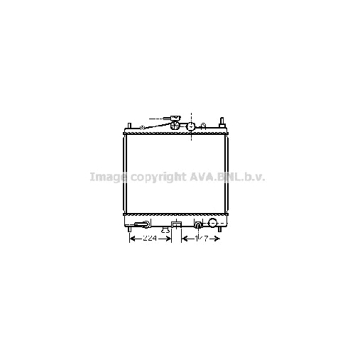 Радиатор охл. ДВС NISSAN MICRA (1.0-1.4i 03-) P380*450*22 (A.KL+/-)