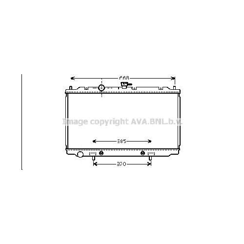 Радиатор охл. ДВС NISSAN PRIMERA (1.5-1.8 2002-) P688*360*16 (A.KL+/-)