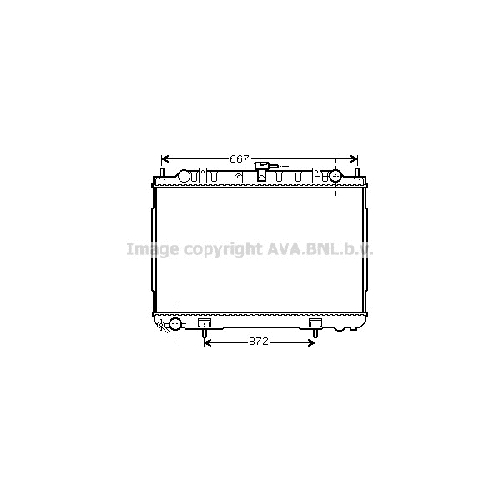 Радиатор охл. ДВС NISSAN X-TRAIL (2.2 CDI 06/01-02/07) P688*450*26 (A.KL+)