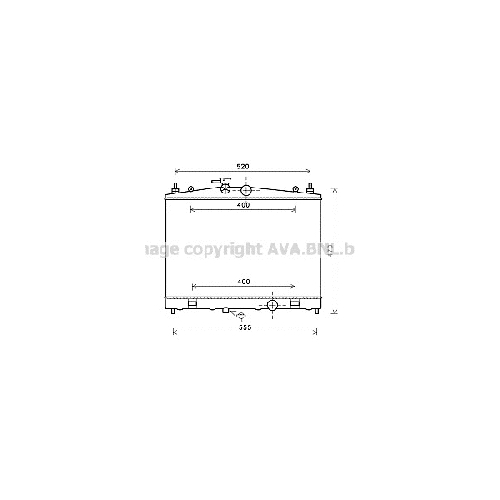 Радиатор охл. ДВС NISSAN JUKE (1.6i 03/10-) P380*595*12 (M.KL+/-)