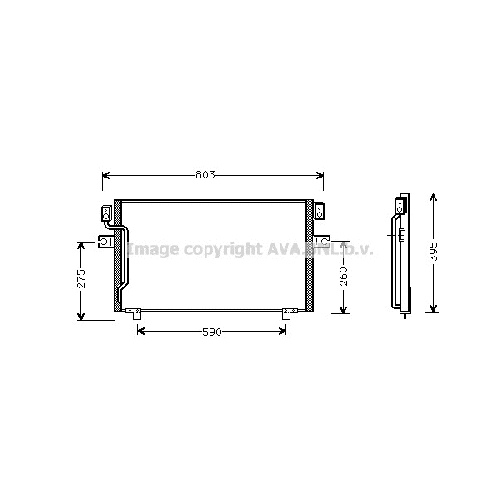 Радиатор кондиционера NISSAN MAXIMA (2.0,2.5,3.0 i 03/94-96) P695*365*25