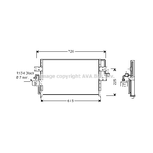 Радиатор кондиционера NISSAN PRIMERA ( ALL 08/92-10/96) P597*305*25