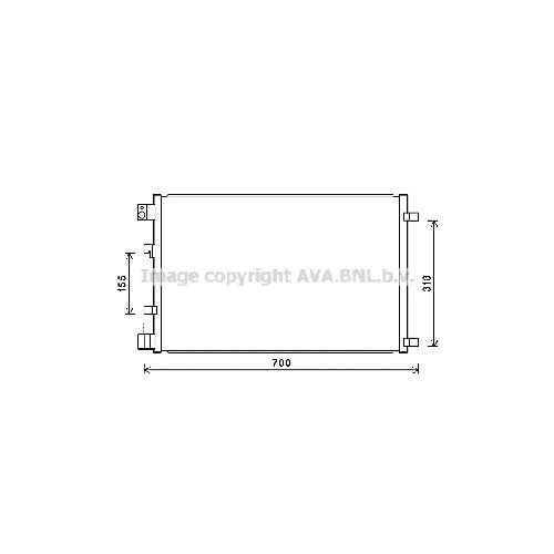 Радиатор кондиционера NISSAN QASHQAI (1.5DCi 10/06-01/10) P612*395*12 (M)