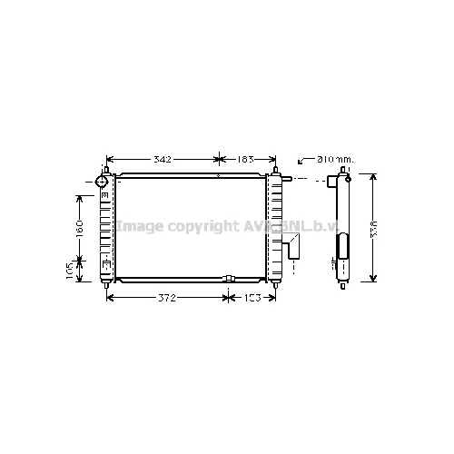 Радиатор охл. ДВС DAEWOO MATIZ (0.8 01-) P458*295*18 (M)