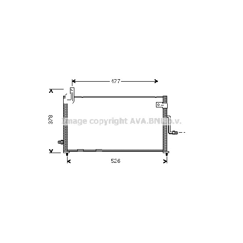 Радиатор кондиционера DAEWOO MATIZ (.... 09/00-) P500*302*20 (M/A)