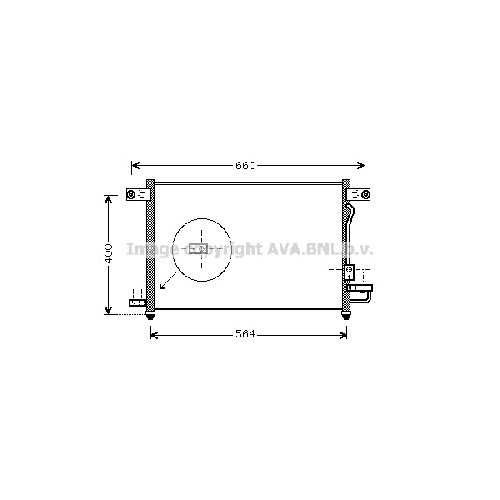 Радиатор кондиционера CHEVROLET AVEO ( All 09/02-) P543*415*20 (M/A)