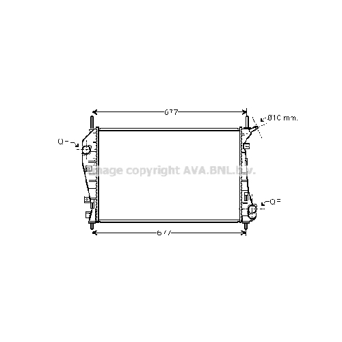 Радиатор охл. ДВС FORD MONDEO (3.0i 24V 02-) P620*395*27 (M,KL+/-)